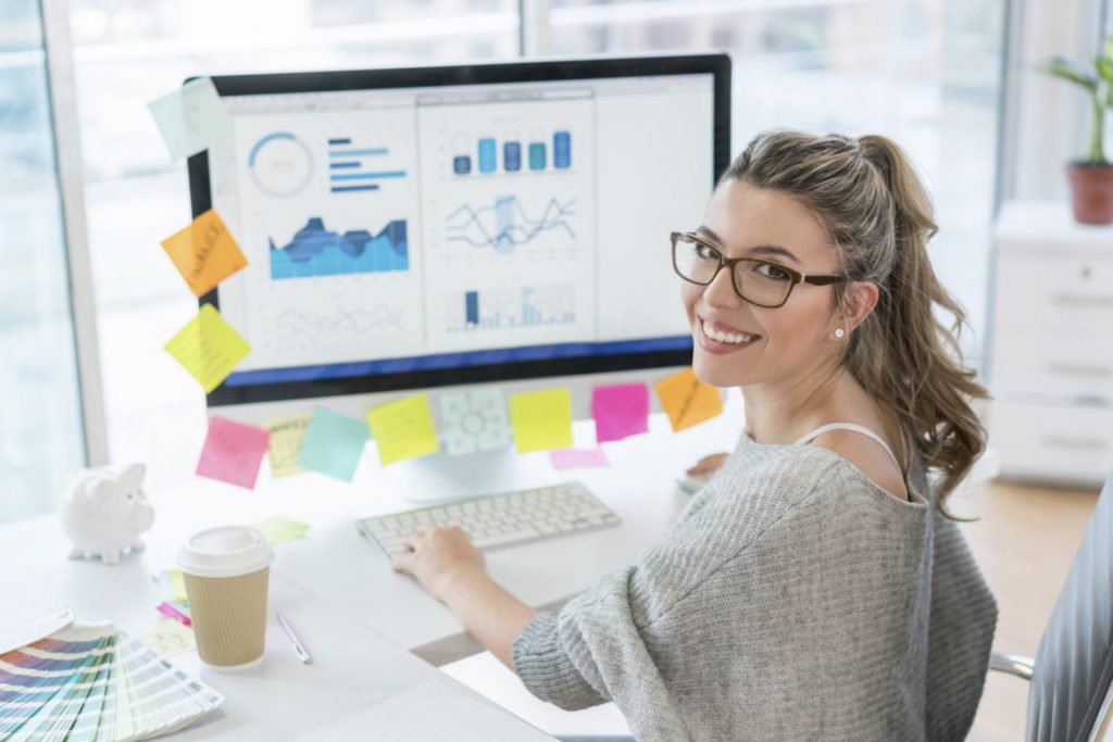 Woman working at the office